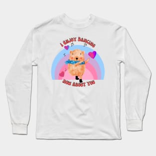 Watercolor Funny Bear Dancing T-Shirt Mug Coffee Mug Long Sleeve T-Shirt